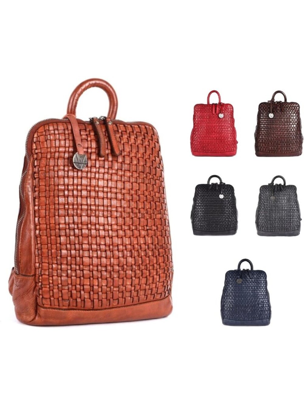 Stylish 12.5" Genuine Leather Backpack for Travel, Work, School - Unisex Design